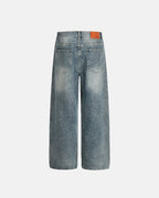 Rhinestone Straight Leg Denim Jeans | Flation Streetwear