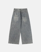 Star Patched Baggy Jeans | Flation Streetwear