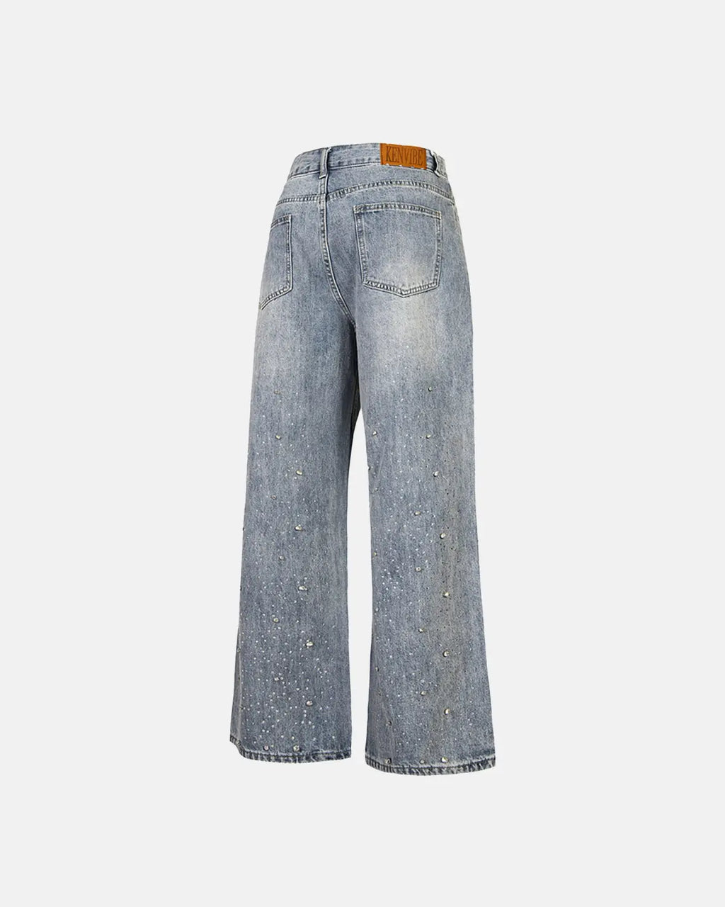 Studded Rhinestone Baggy Jeans | Flation Streetwear
