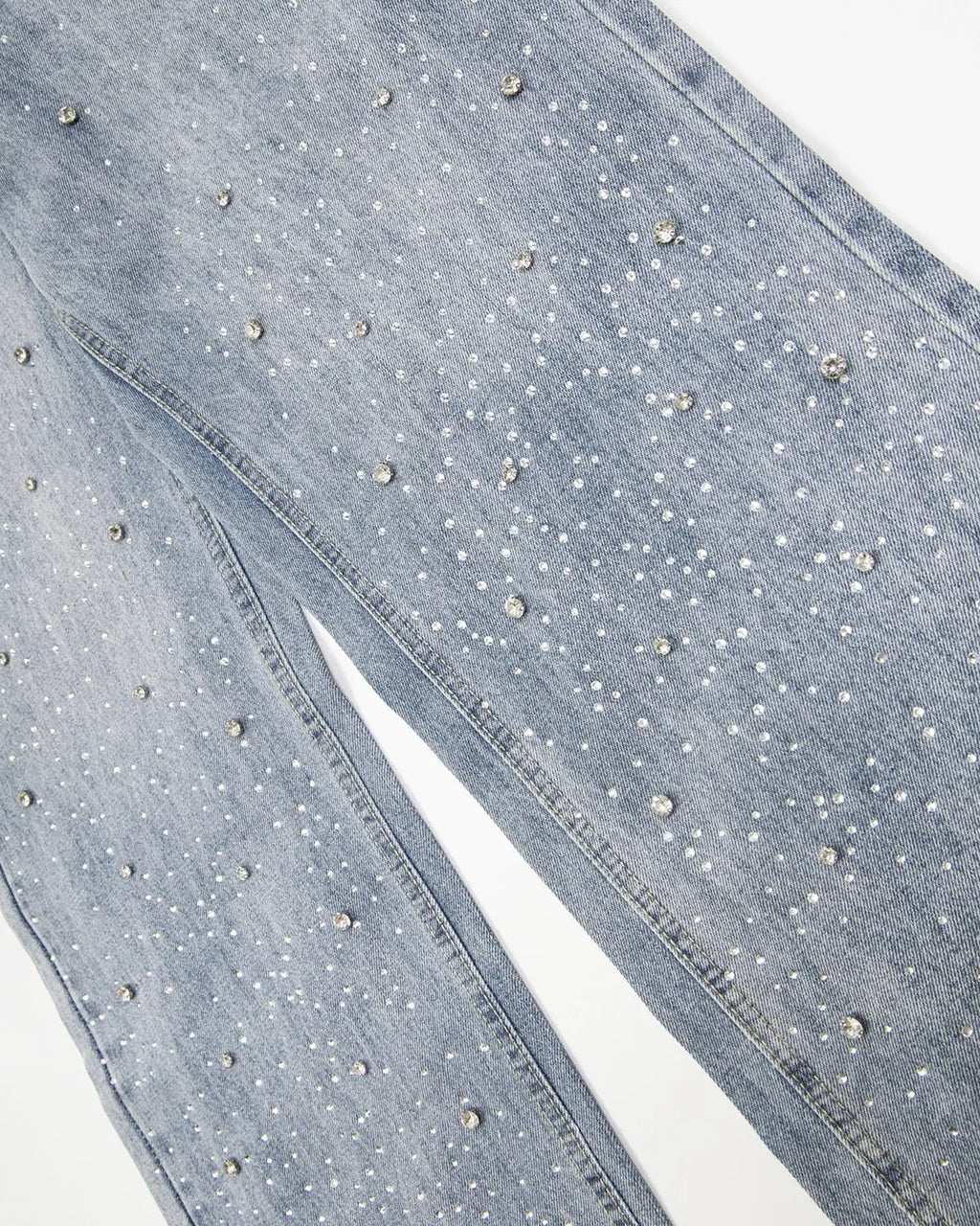 Studded Rhinestone Baggy Jeans | Flation Streetwear