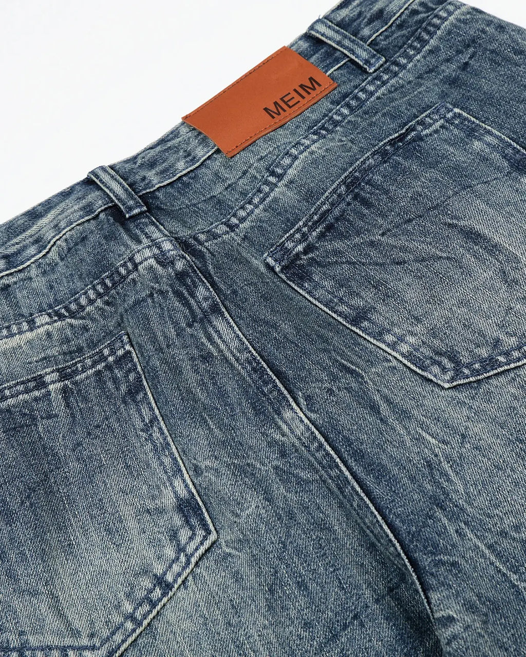 Textured Wash Baggy Jeans | Flation Streetwear