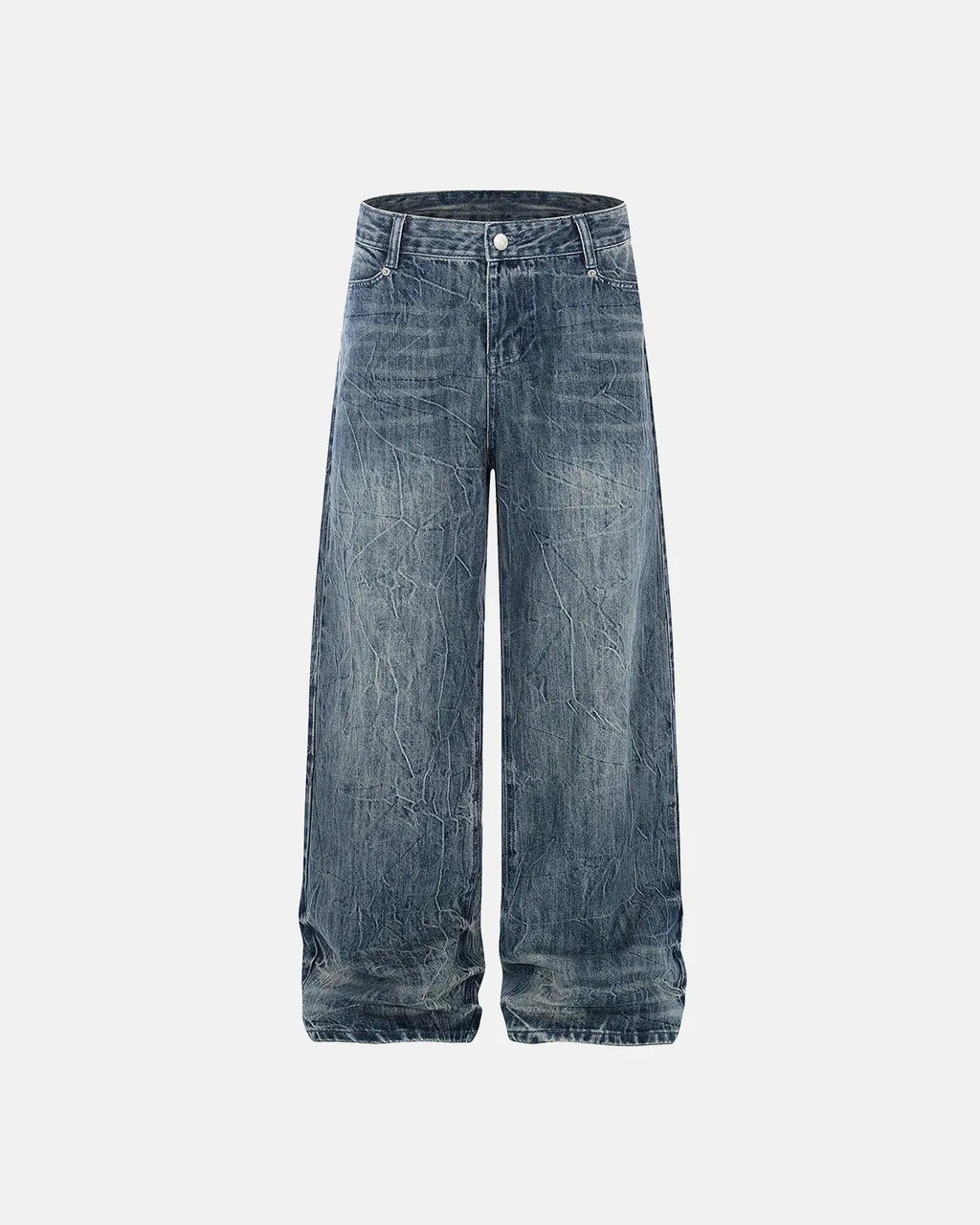 Textured Wash Baggy Jeans | Flation Streetwear