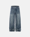 Textured Wash Baggy Jeans | Flation Streetwear