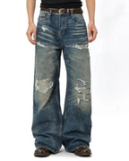 Vintage Distressed Baggy Jeans | Flation Streetwear