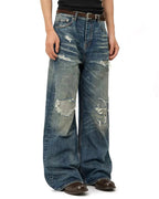 Vintage Distressed Baggy Jeans | Flation Streetwear