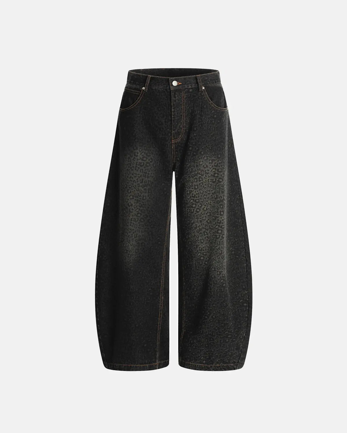 Vintage Leopard Print Barrel Jeans | Flation Streetwear