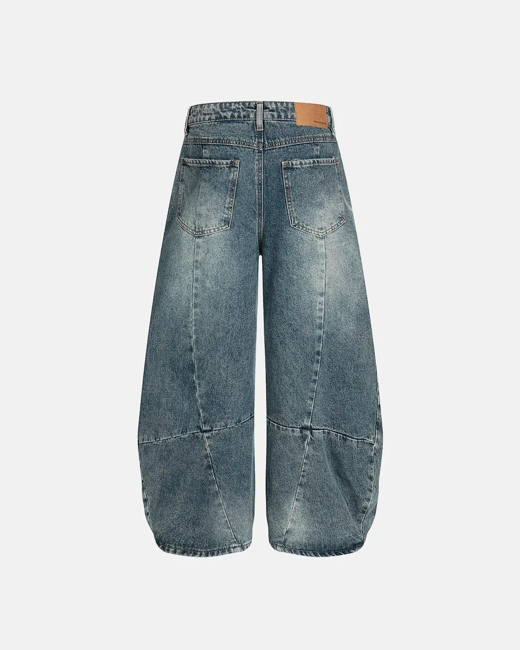 Whisker Acid Washed Barrel Jeans| Flation Streetwear