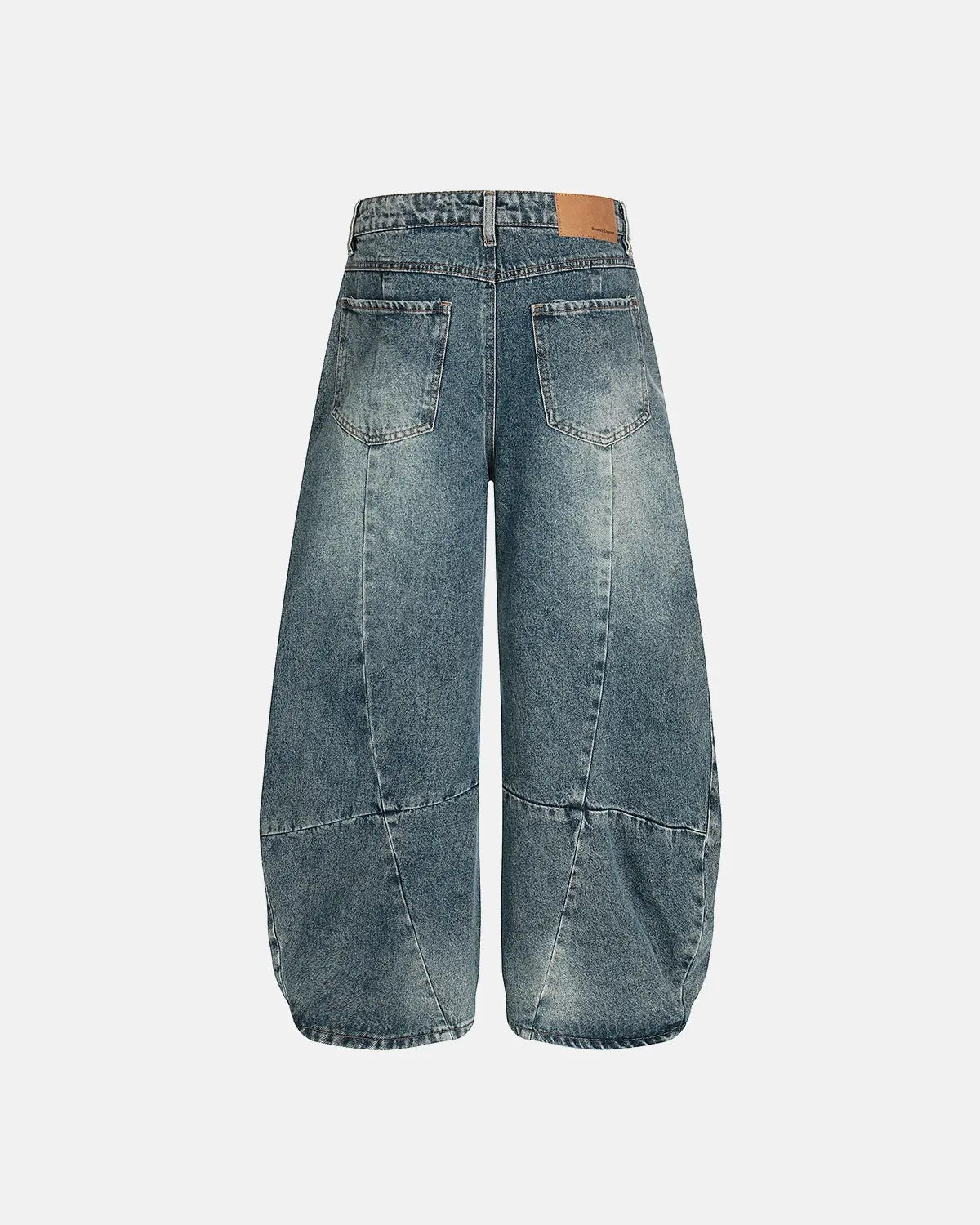 Whisker Acid Washed Barrel Jeans| Flation Streetwear