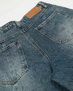 Whisker Acid Washed Barrel Jeans| Flation Streetwear