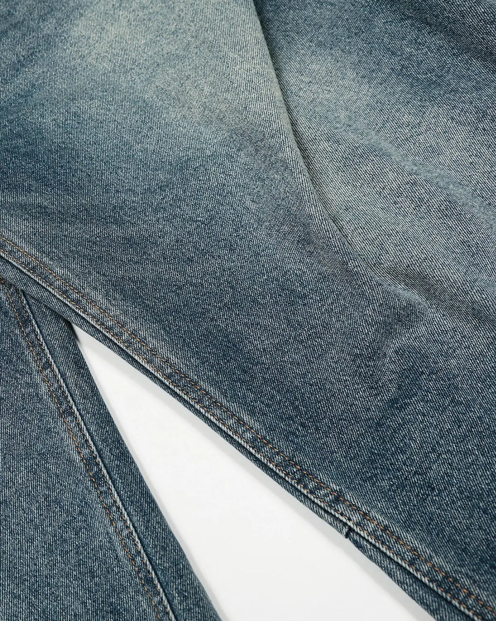 Whisker Acid Washed Barrel Jeans| Flation Streetwear