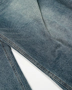 Whisker Acid Washed Barrel Jeans| Flation Streetwear