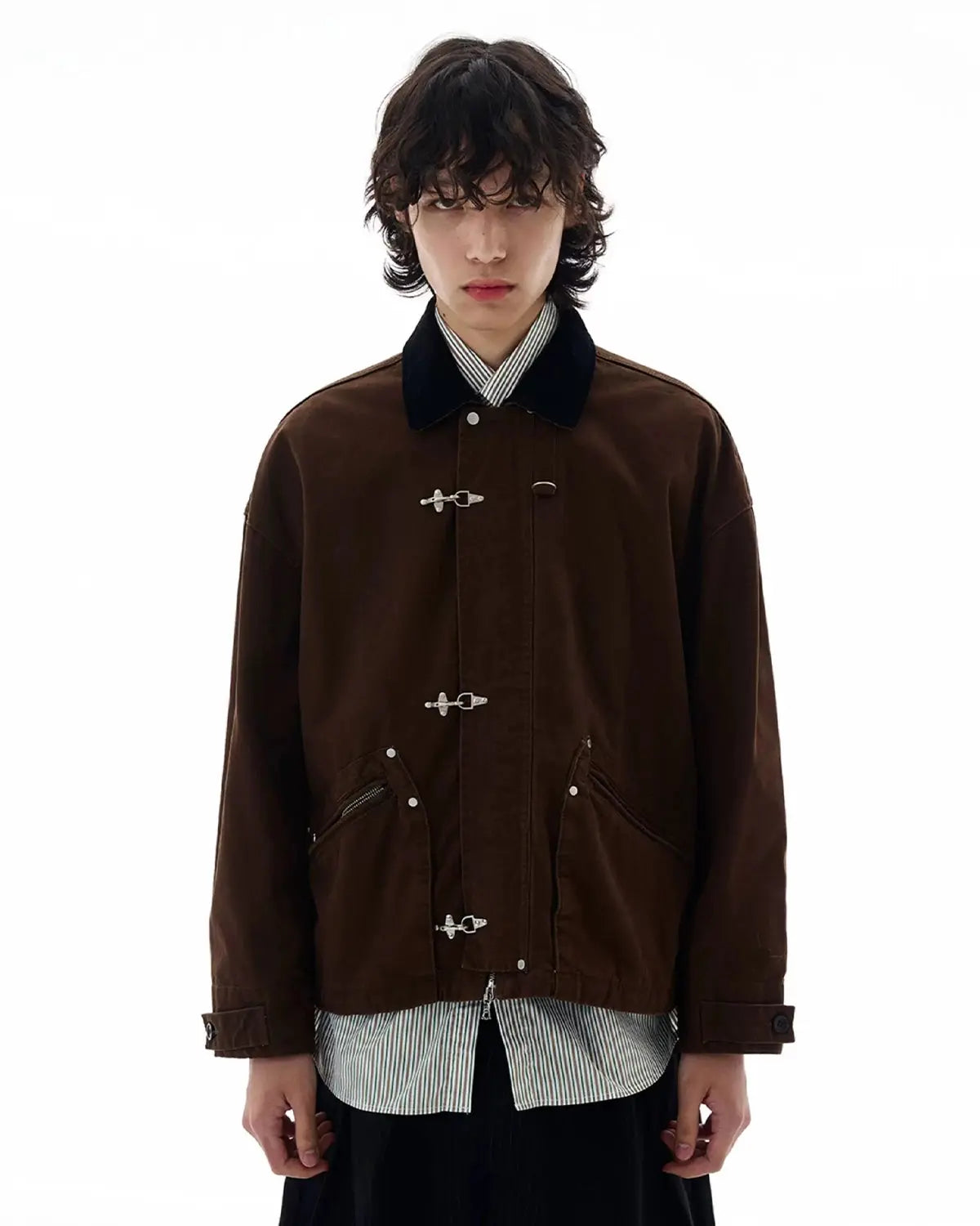 Fireman Buckle Worker Zip Up Jacket | Flation Streetwear