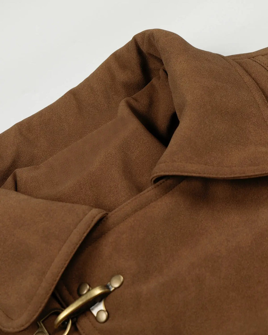 Horse Embroidery Suede Clasp Padded Jacket | Flation Streetwear