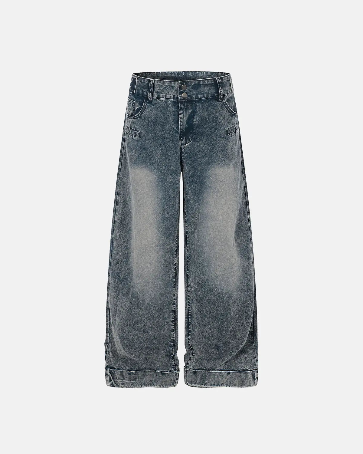 Retro Washed Wide Leg Baggy Jeans | Flation Streetwear