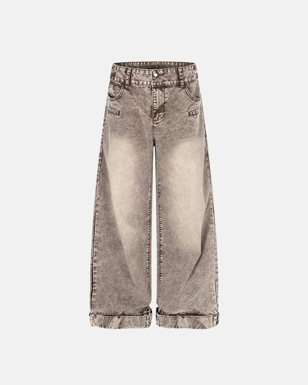 Retro Washed Wide Leg Baggy Jeans | Flation Streetwear