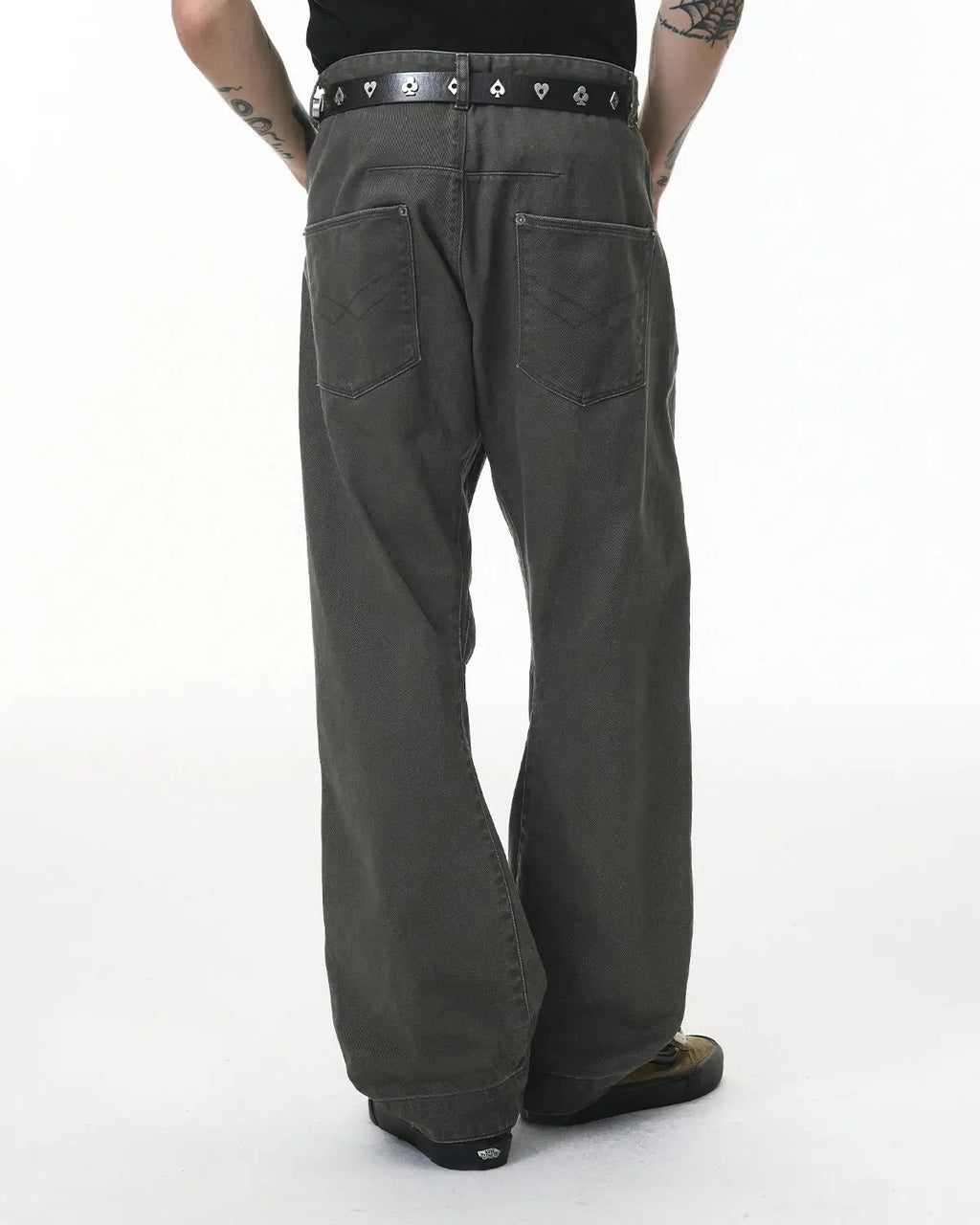 Stitching Flare Baggy Jeans | Flation Streetwear