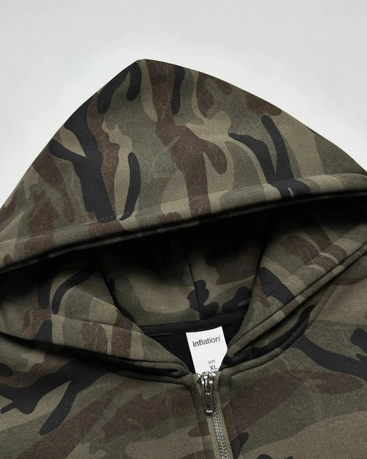 69 Applique Embroidery Camo Zip Up Hoodie | Flation Streetwear