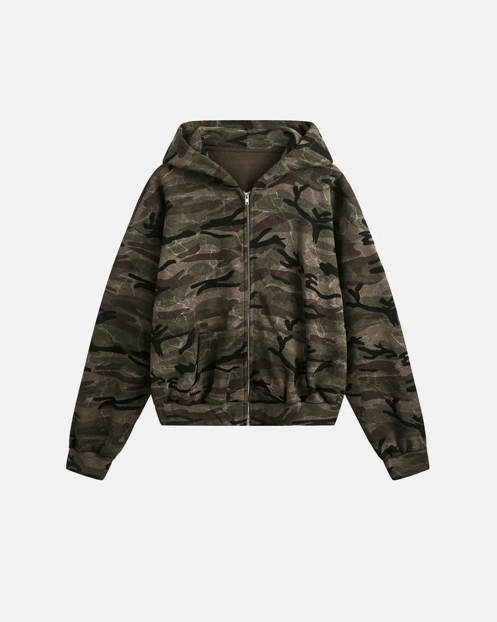 Camouflage Zip Up Jacket | Flation Streetwear