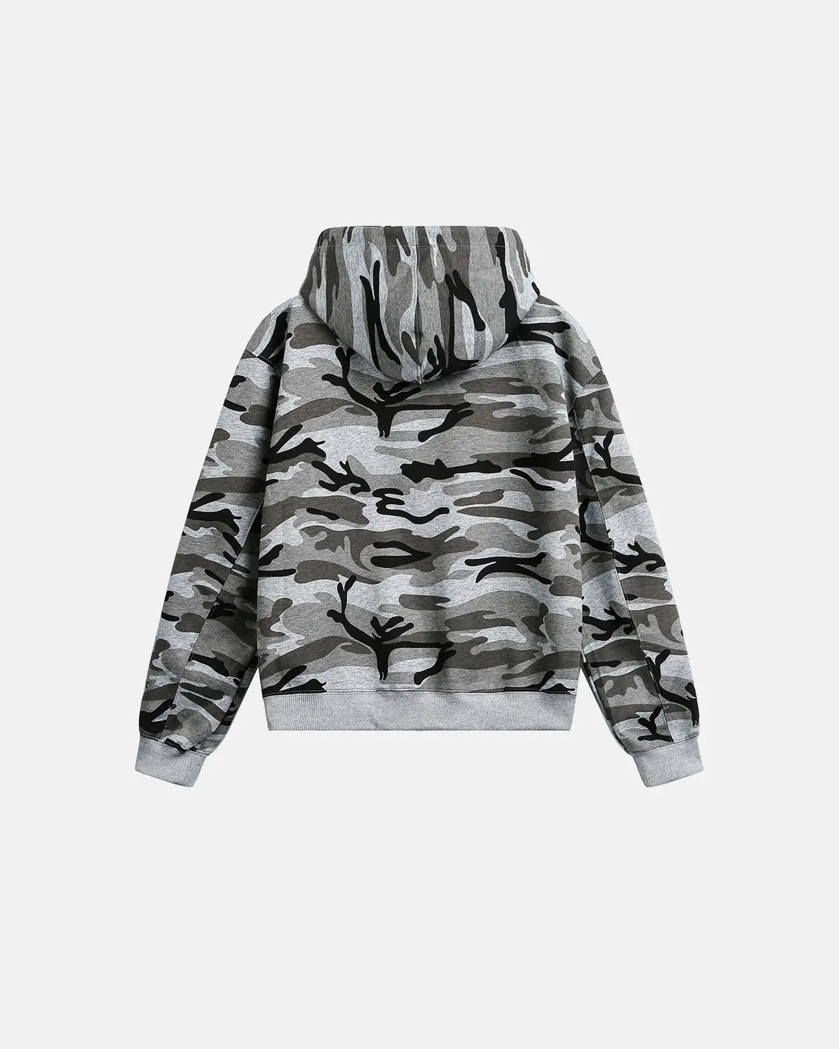 Cropped Camouflage Zip Up Hoodie | Flation Streetwear