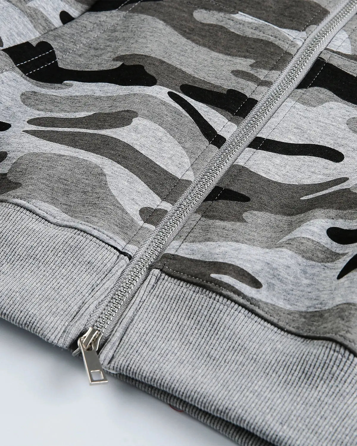Cropped Camouflage Zip Up Hoodie | Flation Streetwear