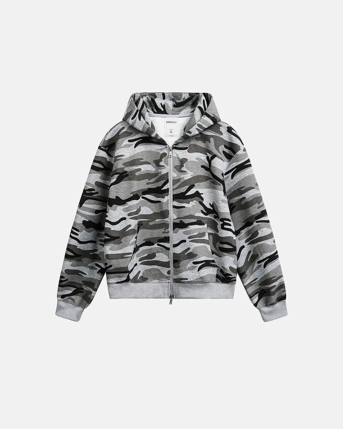 Cropped Camouflage Zip Up Hoodie | Flation Streetwear