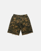 Frayed Hem Camo Knee-Length Shorts | Flation Streetwear