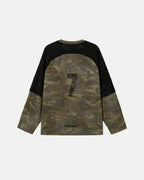 Lace Patchwork Camo Raglan Tees | Flation Streetwear