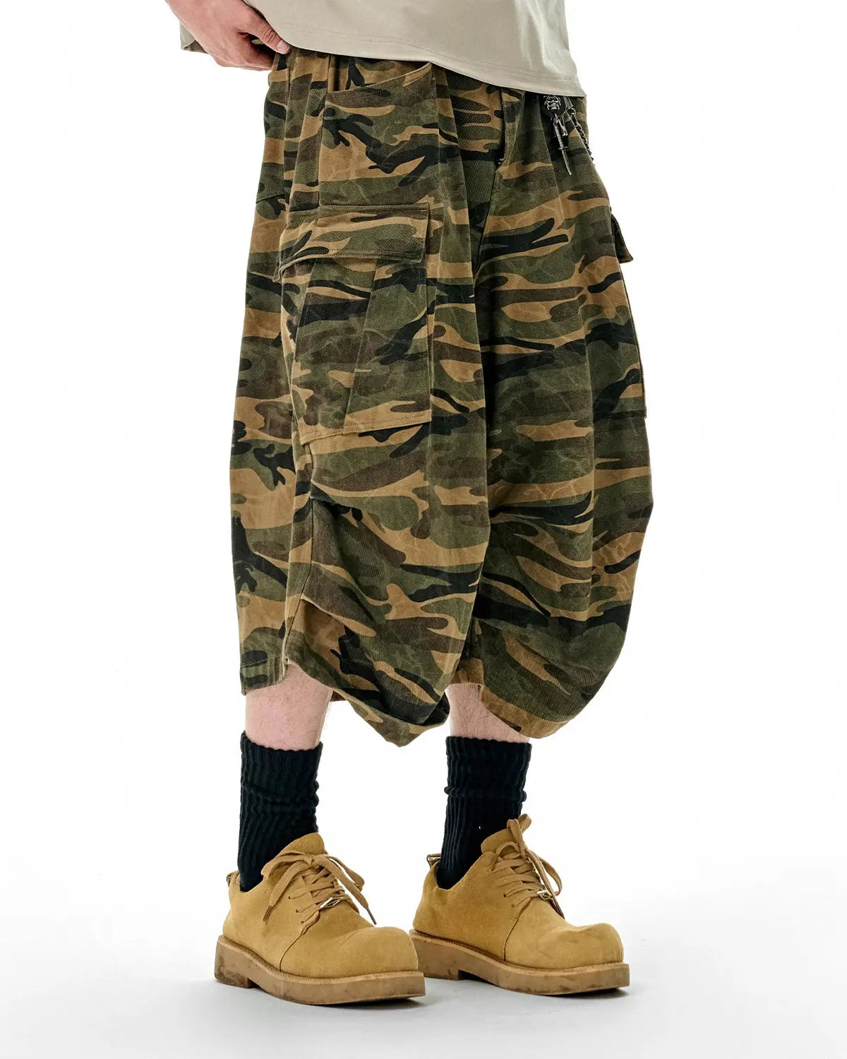 Camo Cargo Baggy Shorts | Flation Streetwear