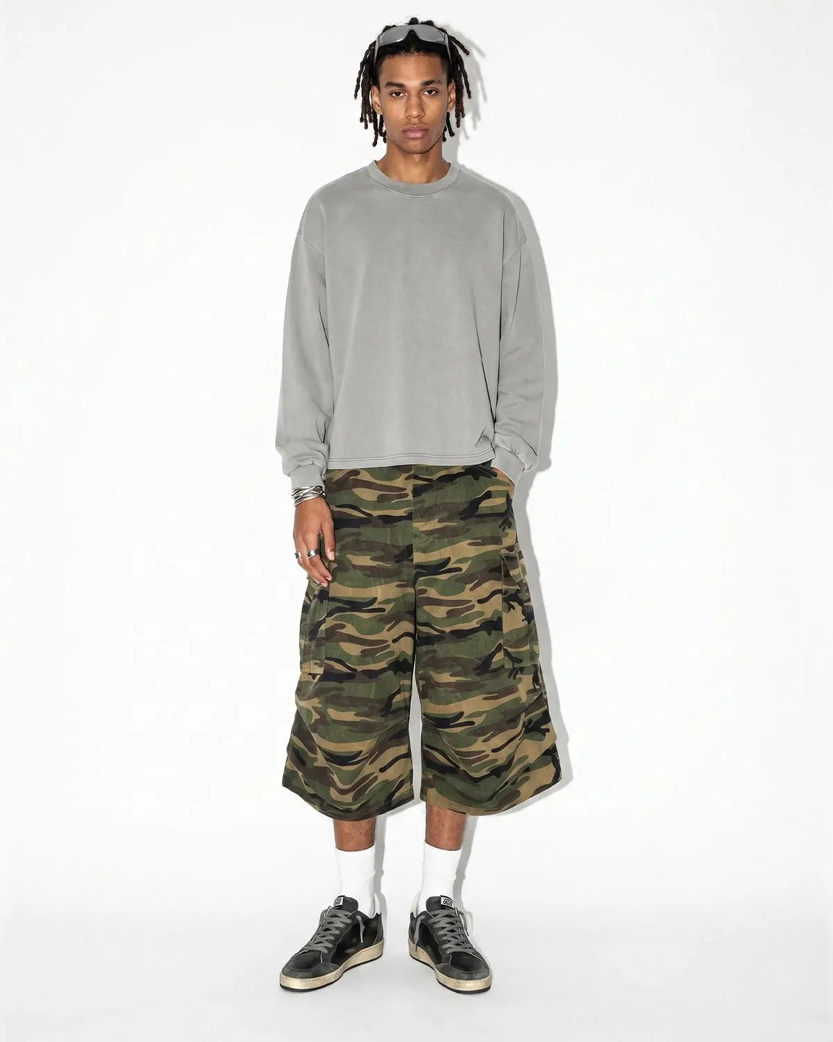 Camo Cargo Baggy Shorts | Flation Streetwear