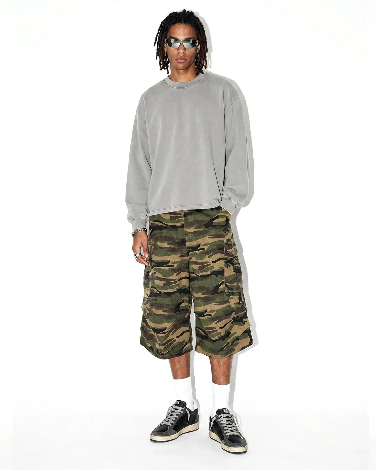 Camo Cargo Baggy Shorts | Flation Streetwear