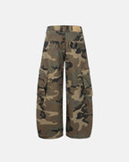 Camo Cargo Barrel Pants | Flation Streetwear