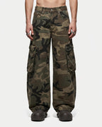 Camo Cargo Barrel Pants | Flation Streetwear