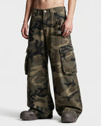 Camo Cargo Barrel Pants | Flation Streetwear
