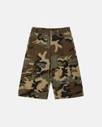 Camo Cargo Longline Shorts | Flation Streetwear