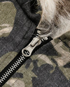 Camo Faux Fur Padded Hooded Jacket | Flation Streetwear