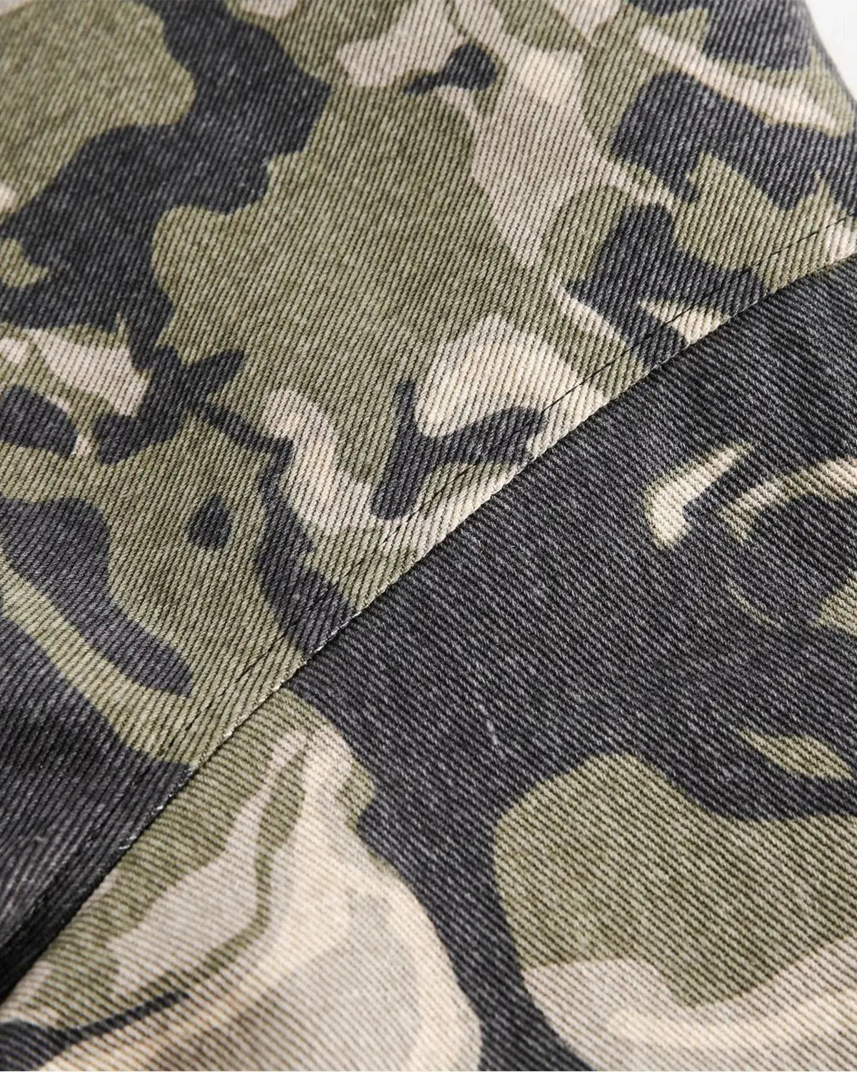 Camo Faux Fur Padded Hooded Jacket | Flation Streetwear