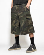 Camo Utility Longline Shorts | Flation Streetwear
