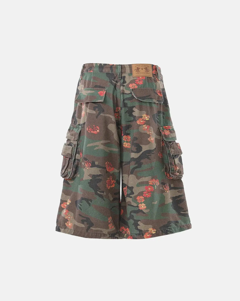 Floral Camo Cargo Longline Shorts | Flation Streetwear