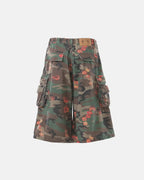 Floral Camo Cargo Longline Shorts | Flation Streetwear