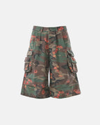 Floral Camo Cargo Longline Shorts | Flation Streetwear