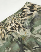 Leopard Camo Cargo Longline Shorts | Flation Streetwear