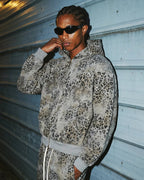 Leopard Print Boxy Zip Up Hoodie | Flation Streetwear