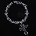 Flation Big Cross Pendant Chain Necklace 51cm