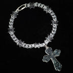 Flation Big Cross Pendant Bramble Chain Necklace 48cm