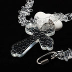 Flation Big Cross Pendant Bramble Chain Necklace 48cm
