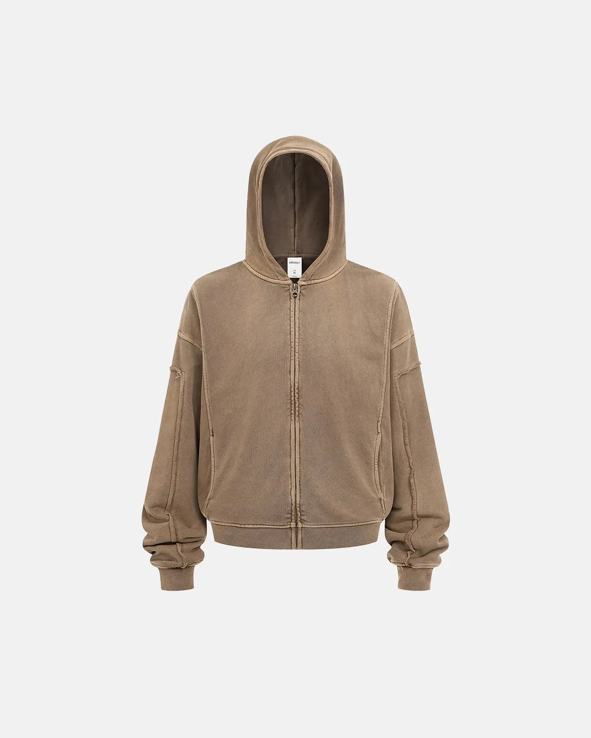 Acid Wash Stitching Zip Up Hoodies | Flation Streetwear