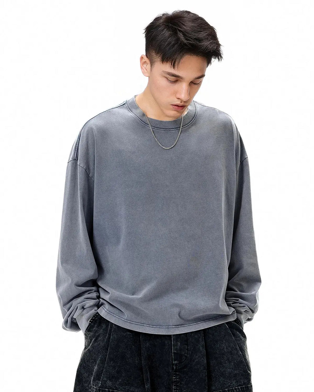Distressed Washed Long Sleeve Tees | Flation Streetwear