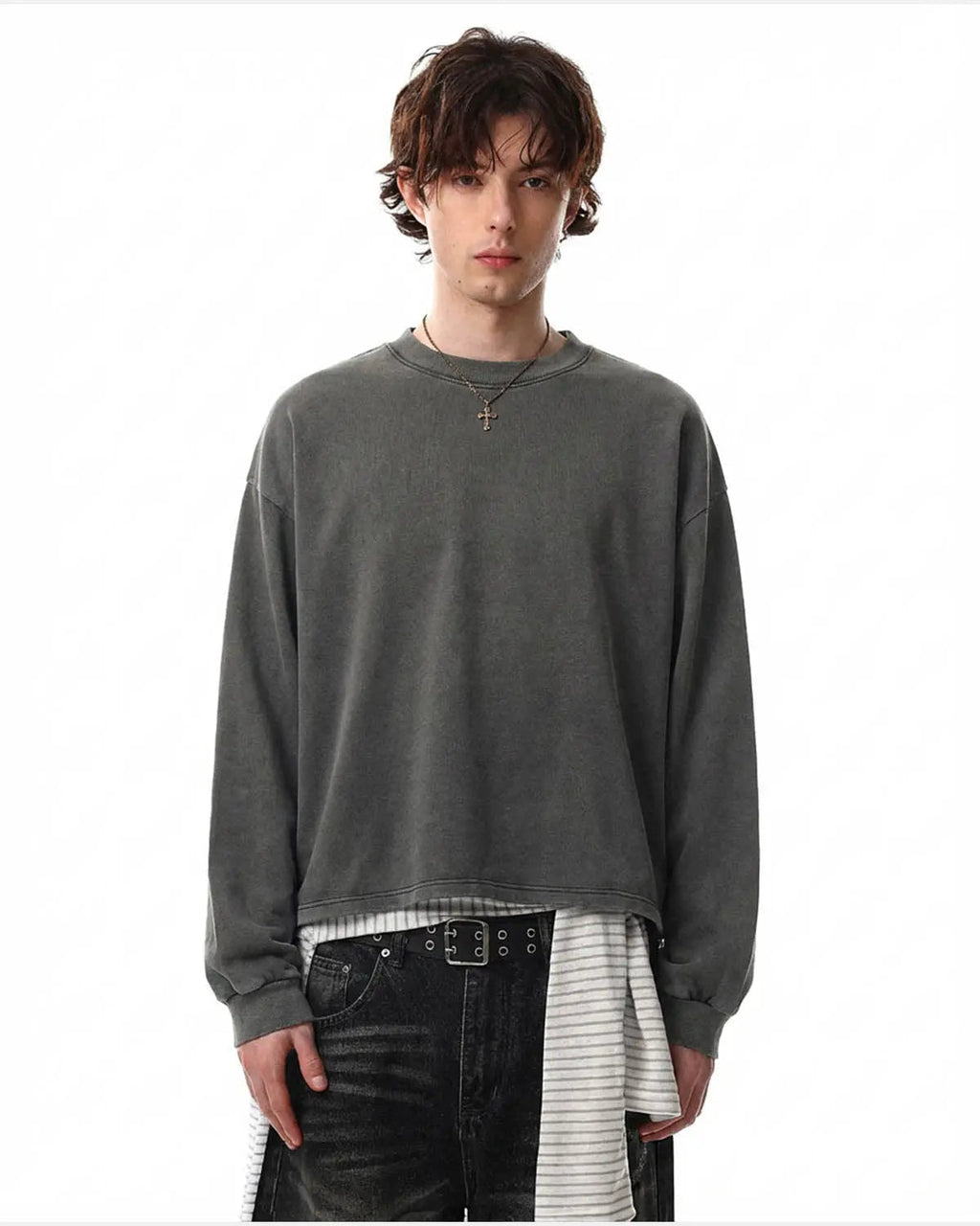 Distressed Washed Long Sleeve Tees | Flation Streetwear