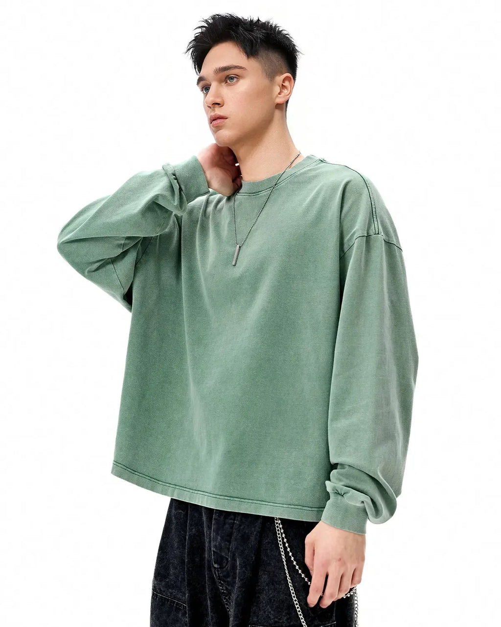 Distressed Washed Long Sleeve Tees | Flation Streetwear