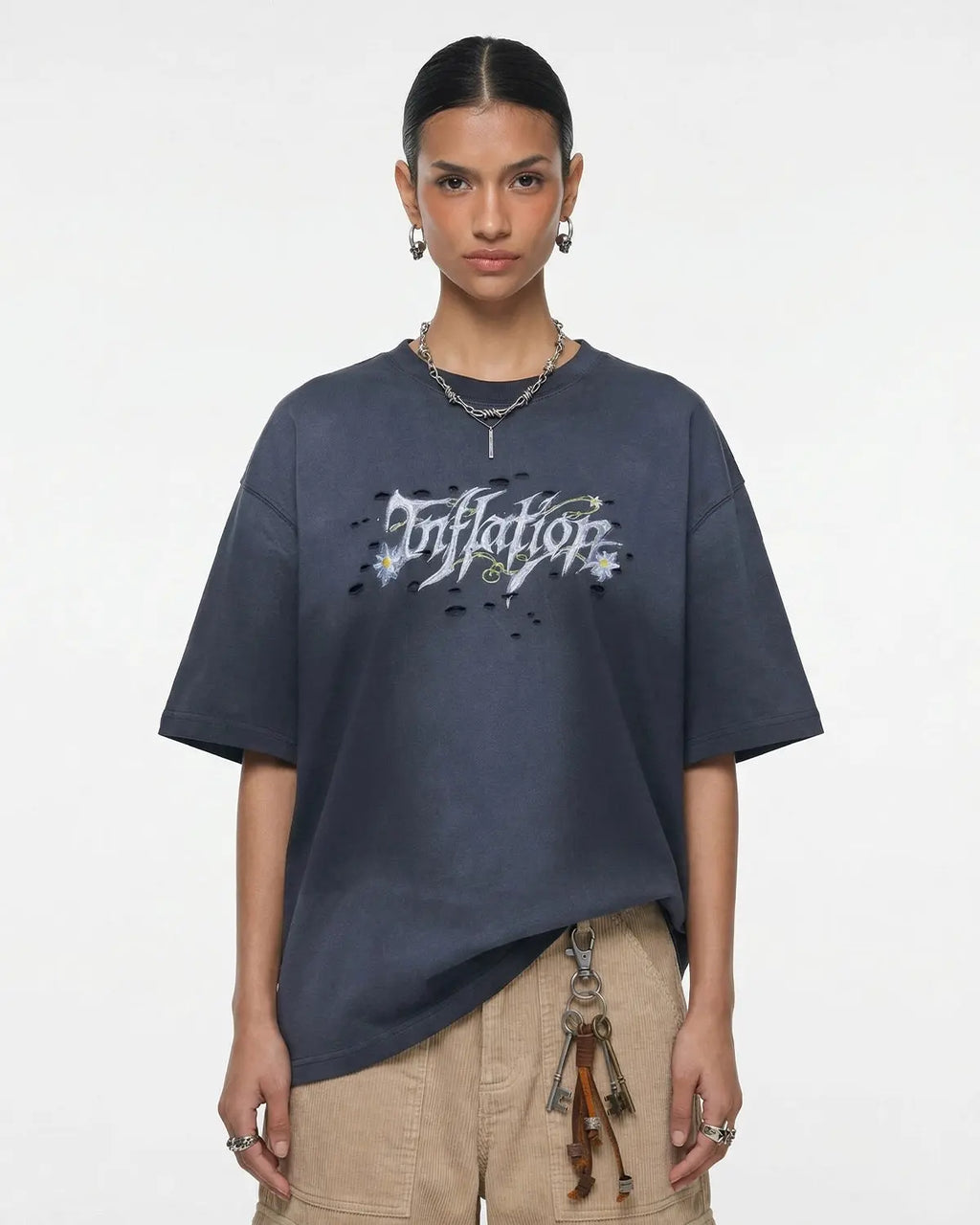 Monkey Washed Ripped Graphic Tees | Flation Streetwear